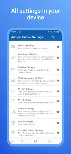 Скриншот 6 — Android Скрытые Настройки