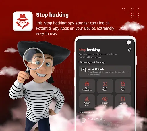 Скриншот 1 — Stop hacking : spy scanner