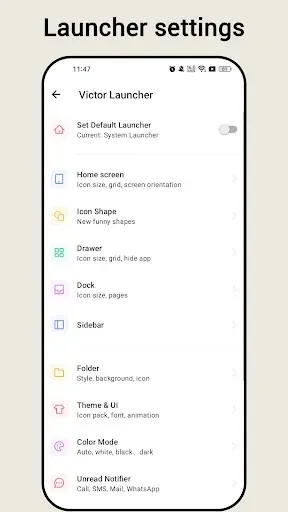 Скриншот 8 — Victor Launcher - win launcher