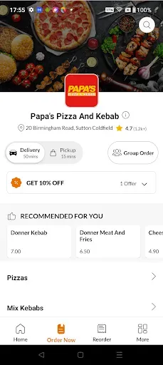 Скриншот 3 — Papas Pizza And Kebab