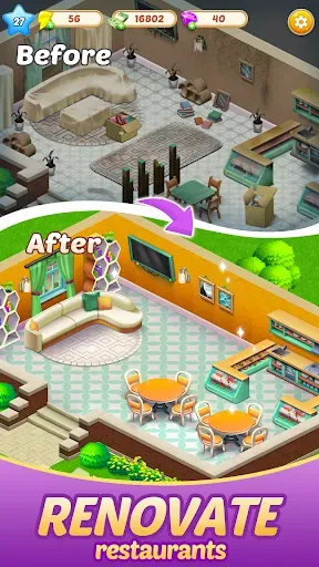Скриншот 5 — Merge Food - Restaurant Decor
