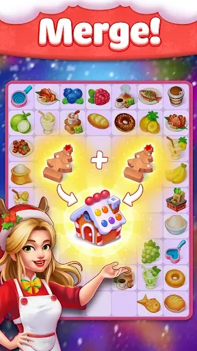 Скриншот 1 — Merge Resto - Match & Decor