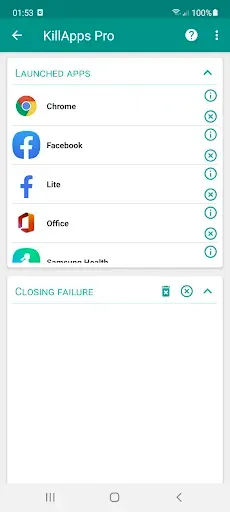 Скриншот 2 — Killapps - Close Running Apps