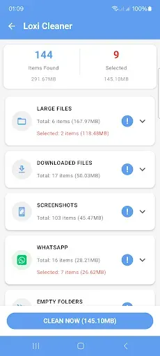Скриншот 2 — Loxi Cleaner: Очистка Телефона