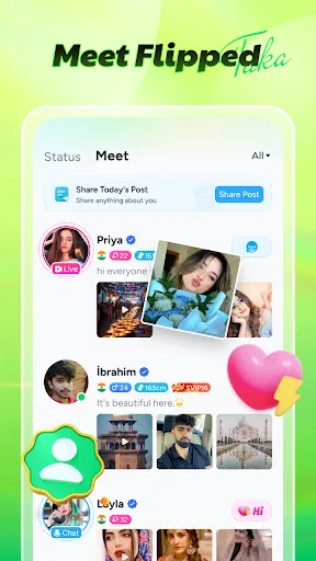 Скриншот 3 — Taka - Chat, Live, Games room