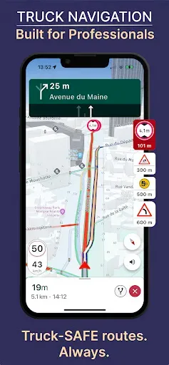 Скриншот 1 — Navitruck GPS Truck & Caravan