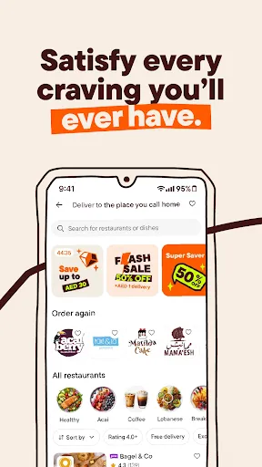 Скриншот 2 — talabat: Food, grocery & more
