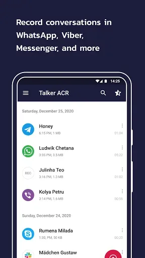 Скриншот 3 — Запись звонков – Talker ACR