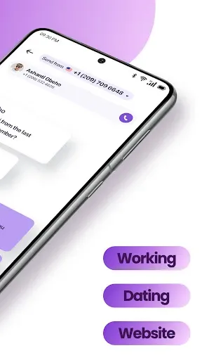 Скриншот 2 — TextNum: Call + Text for Now!