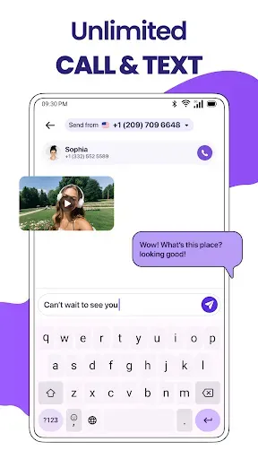 Скриншот 3 — TextNum: Call + Text for Now!