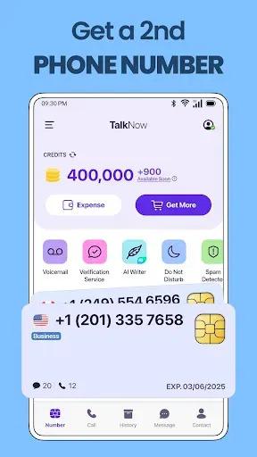 Скриншот 4 — TextNum: Call + Text for Now!