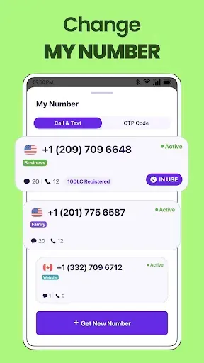 Скриншот 6 — TextNum: Call + Text for Now!