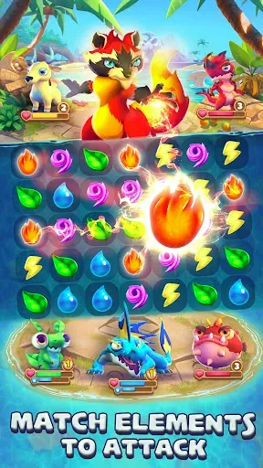 Скриншот 1 — Monster Tales: Match 3 Puzzle