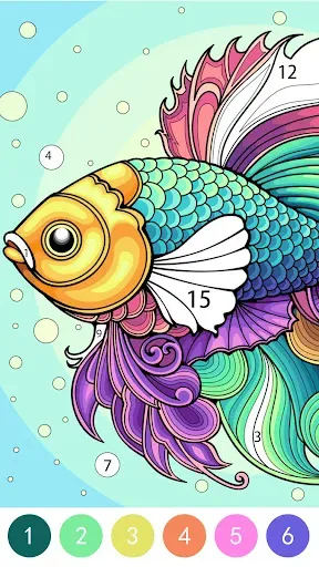 Скриншот 1 — Tangle Color by Number Book