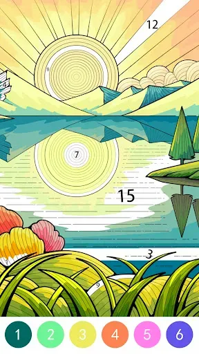 Скриншот 2 — Tangle Color by Number Book
