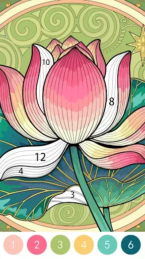 Скриншот 4 — Tangle Color by Number Book
