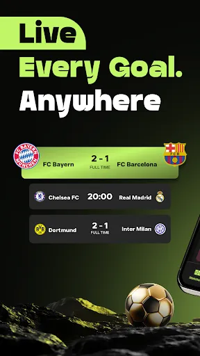 Скриншот 1 — Football Live Scores & Alerts