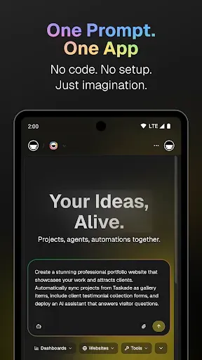 Скриншот 1 — Taskade - AI Agents, Chat Bots