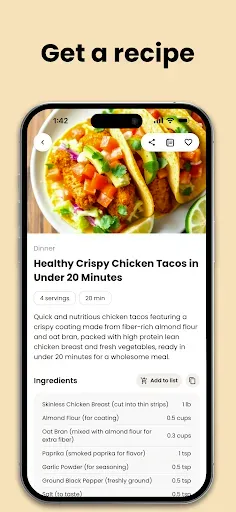 Скриншот 4 — TasteBot: AI Recipe Generator