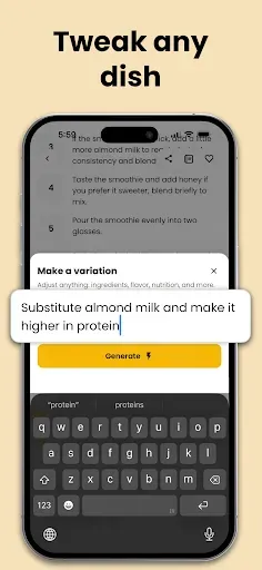 Скриншот 7 — TasteBot: AI Recipe Generator