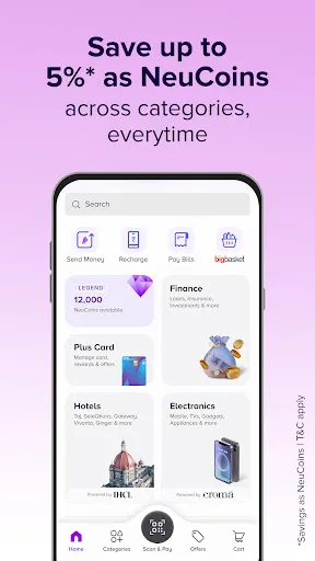 Скриншот 1 — Tata Neu: Pay, Travel, Shop