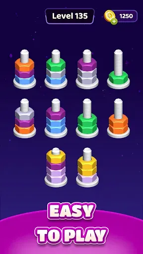 Скриншот 1 — Nut Sort Blast: Color Puzzle