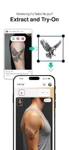 Скриншот 4 — Tatship: Tattoo Design Try On