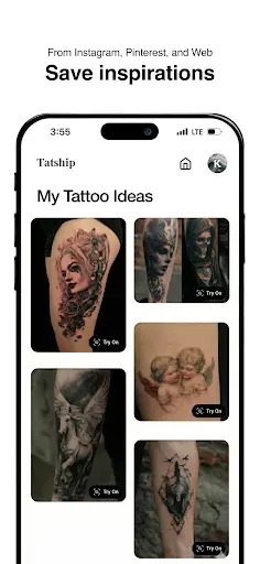 Скриншот 6 — Tatship: Tattoo Design Try On