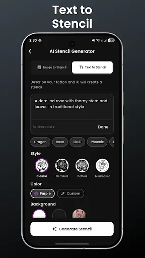 Скриншот 4 — Tattoo stencil maker
