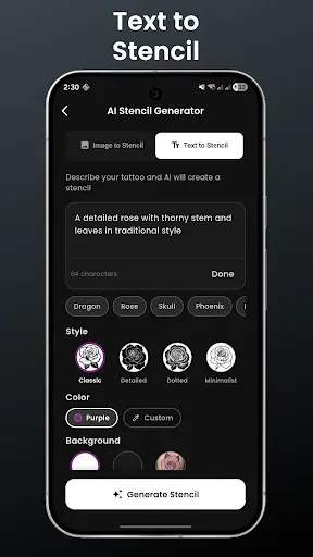 Скриншот 8 — Tattoo stencil maker