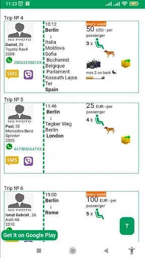 Скриншот 4 — Blablacar: Блаблакар Попутчики