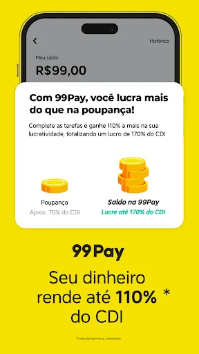 Скриншот 5 — 99: Corridas, Food, Pay