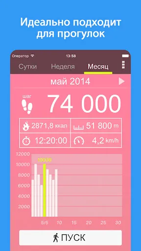 Скриншот 7 — Шагомер: Cчётчик шагов