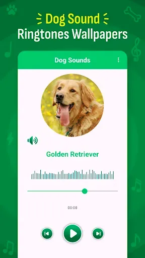 Скриншот 1 — Dog Sound Ringtones Wallpapers