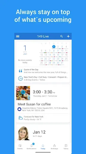 Скриншот 1 — 149 Live Calendar & ToDo List