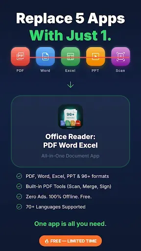 Скриншот 1 — Office Reader: PDF Word Excel
