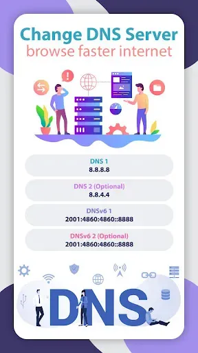 Скриншот 1 — Change DNS Server, Browse Fast