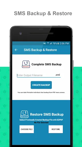 Скриншот 2 — E2PDF SMS Call Backup Restore