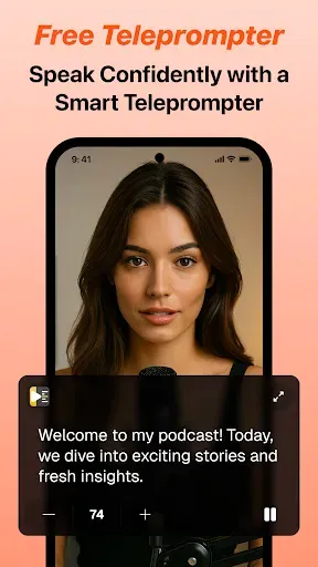 Скриншот 1 — Teleprompter For Video & Audio