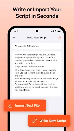 Скриншот 2 — Teleprompter For Video & Audio