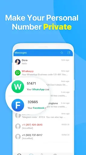 Скриншот 2 — 2nd Phone Number: Text & Call