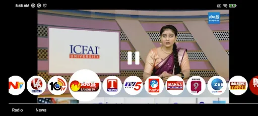 Скриншот 2 — Telugu Live Radio and TV