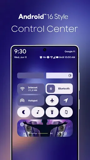 Скриншот 1 — Control Center Android 16 Styl