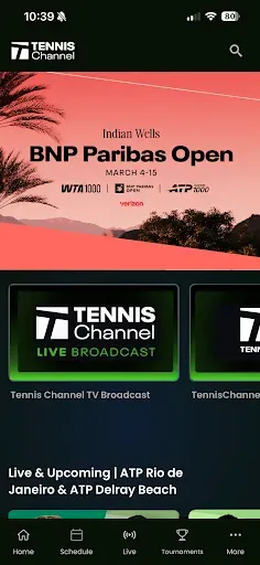 Скриншот 1 — Tennis Channel