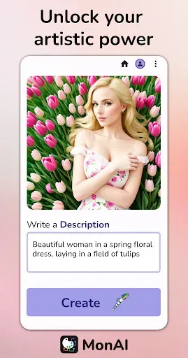 Скриншот 1 — monAI - AI Art Generator