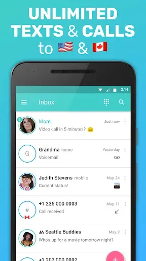 Скриншот 1 — FreeTone Calls & Texting