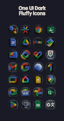 Скриншот 1 — OneUi Dark Fluffy Icons