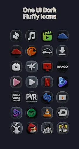 Скриншот 2 — OneUi Dark Fluffy Icons