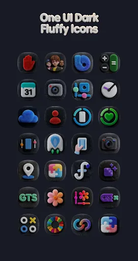 Скриншот 3 — OneUi Dark Fluffy Icons