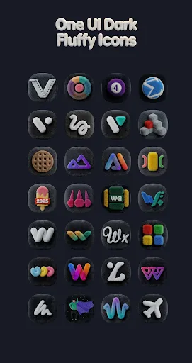 Скриншот 5 — OneUi Dark Fluffy Icons